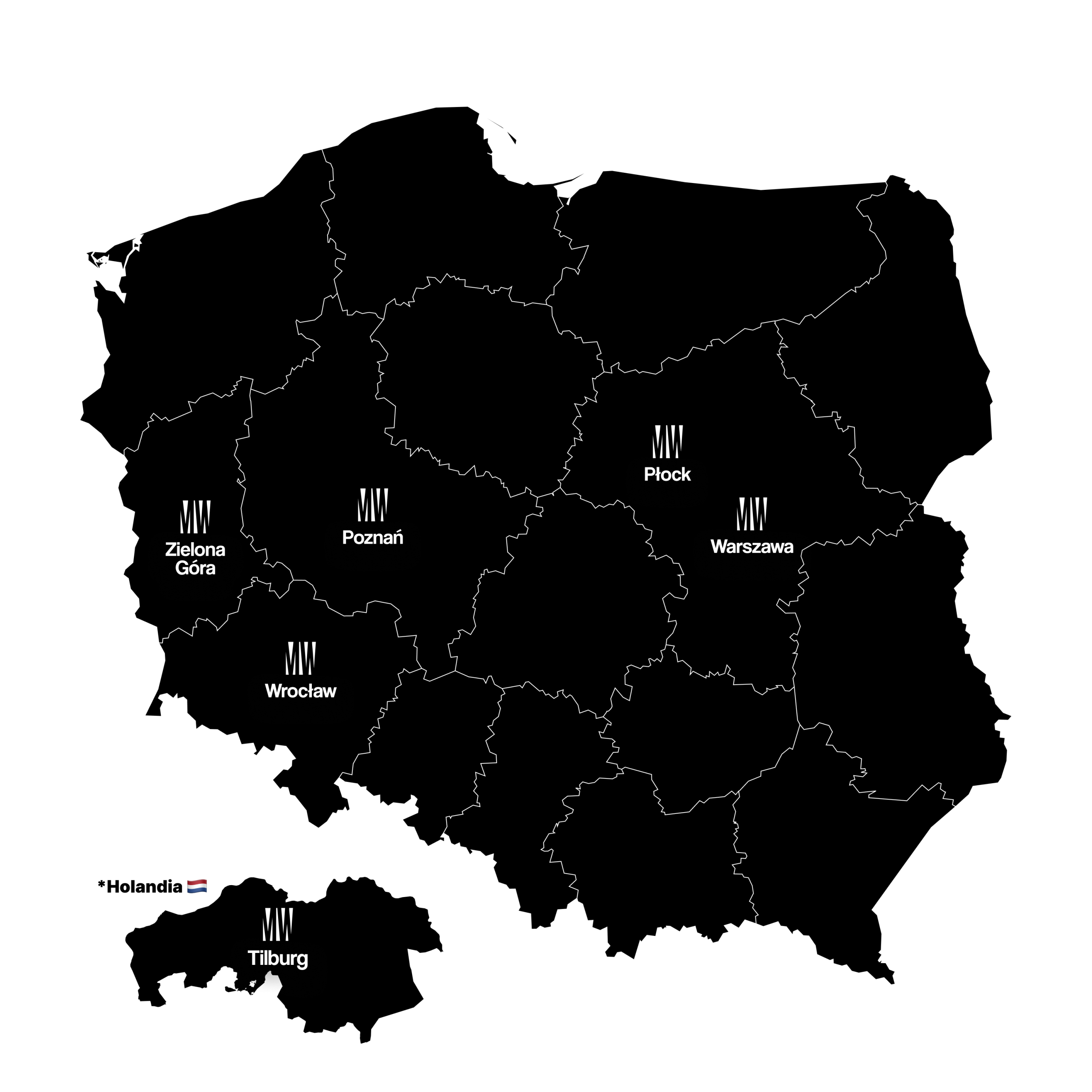 Mapa Placówek Men's World